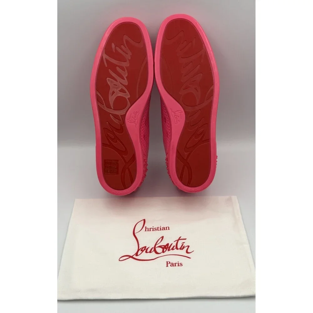 Authentic Christian Louboutin Pink Seavaste 2 Low Top Sneakers US 11, 44 EU NEW - Picture 7 of 10